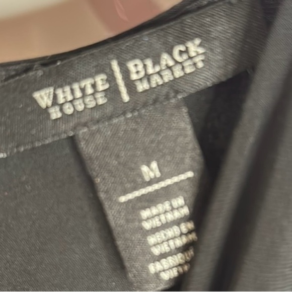 WHBM Elegant Black Asymmetrical Top Size M - Picture 3 of 3